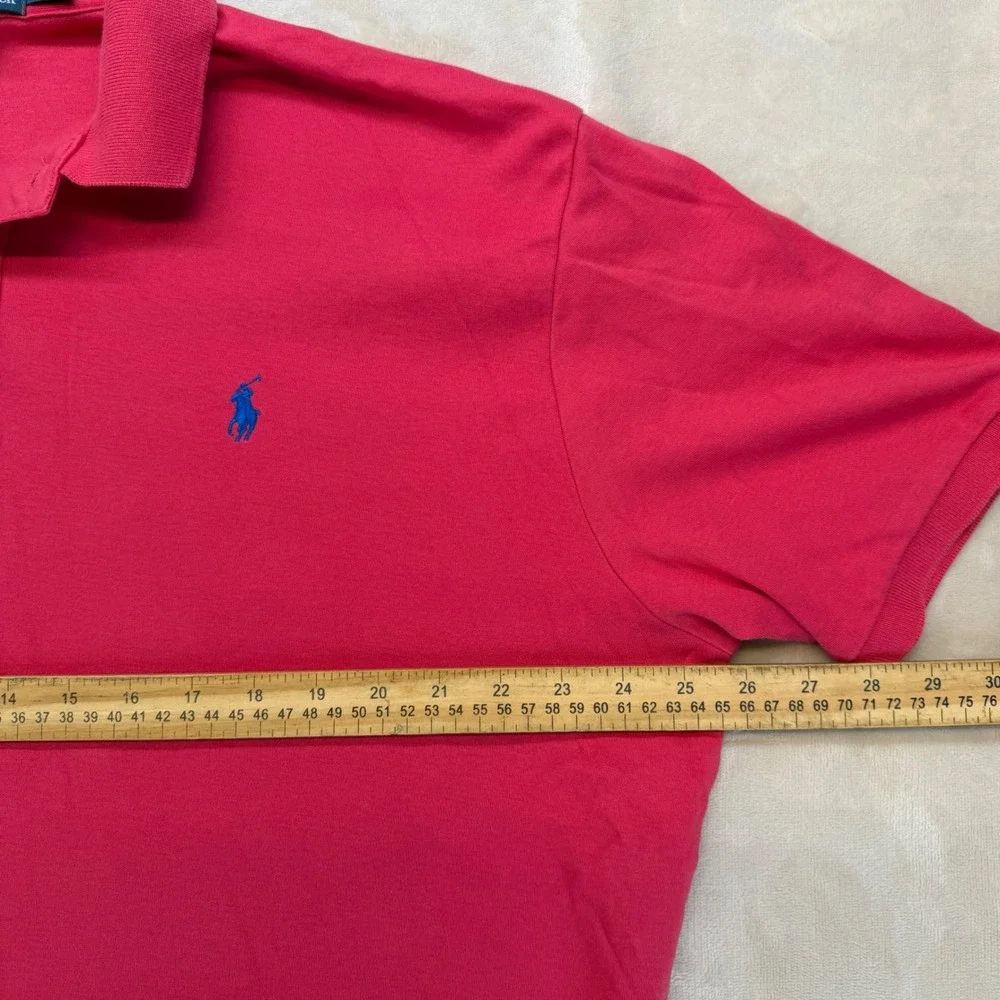 Polo Ralph Lauren Polo Shirt Mens XL Red Short Sleeve Blue Pony Embroidery